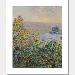 Flower Beds at Vétheuil by Claude Monet Posters and Art